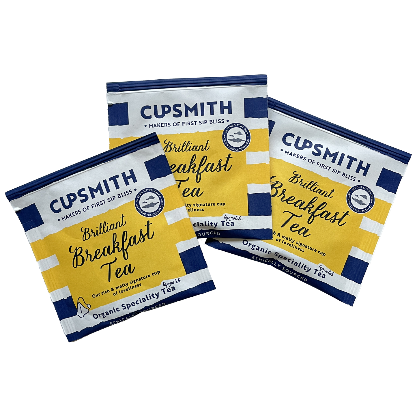 100 Organic Breakfast Tea Pyramids in Envelopes