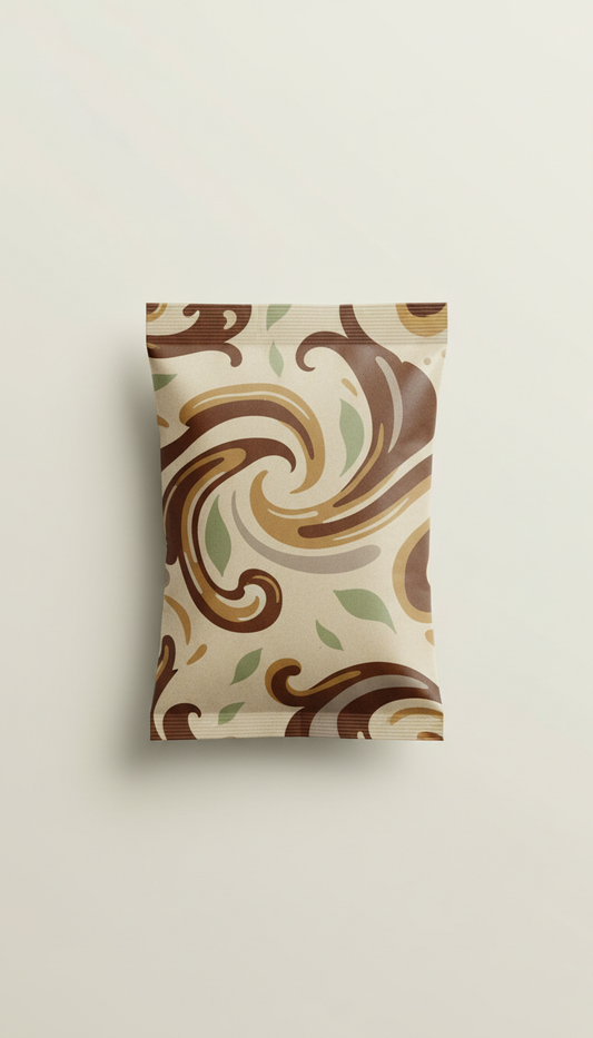 Decadent hot chocolate matte pouch