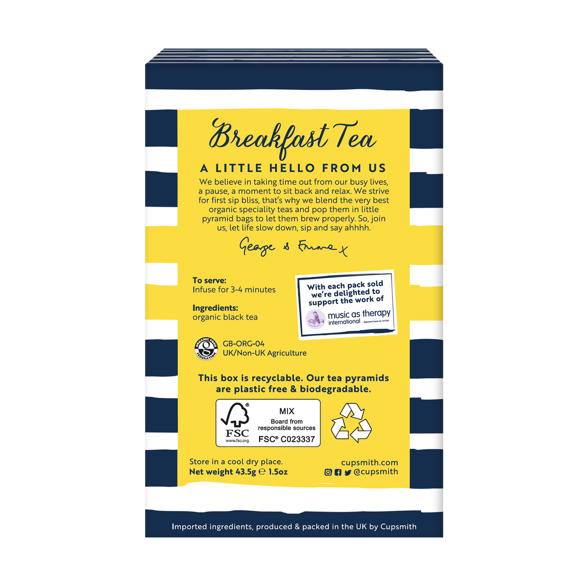 Organic Breakfast Tea – Cupsmith Premium Black Tea