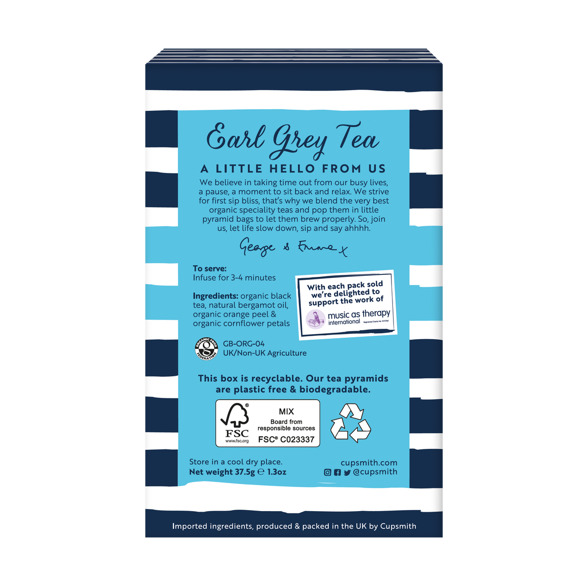 Organic Lady May’s Earl Grey – Cupsmith Organic Tea