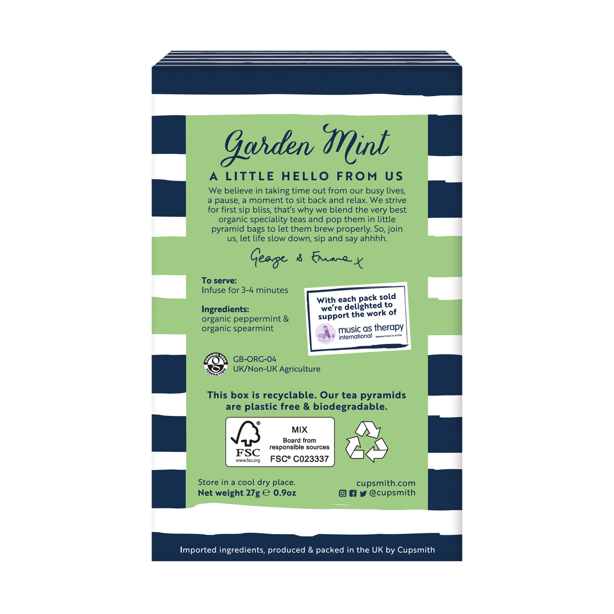 Organic Garden Mint Tea — Refreshing Peppermint & Spearmint