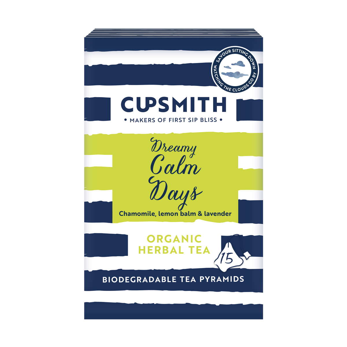 Cupsmith Calm Days Tea – Organic Chamomile, Lemon Balm & Lavender
